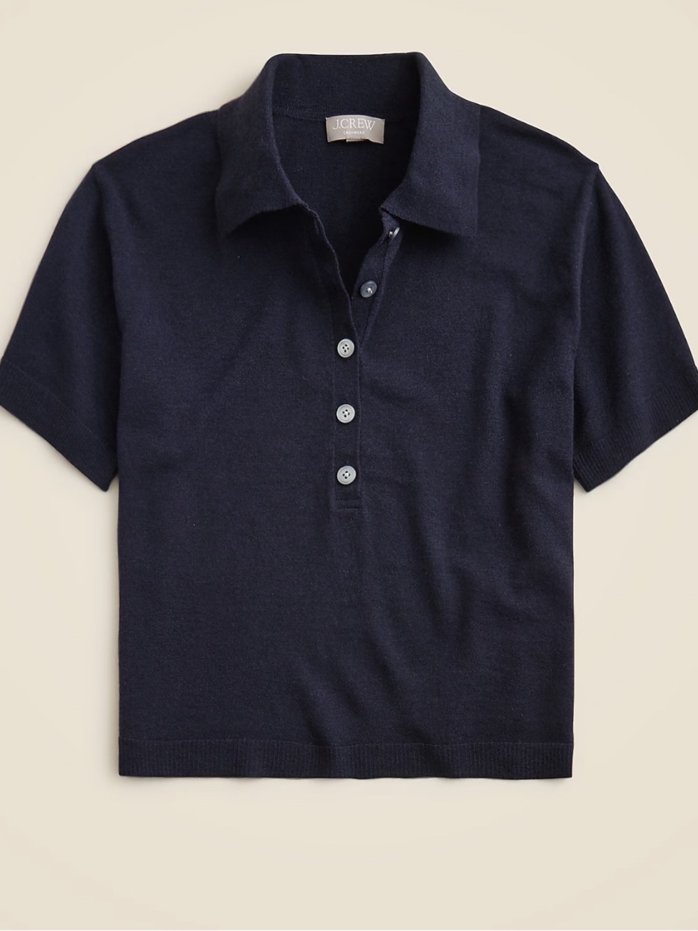J. crew Featherweight cashmere short-sleeve sweater-polo Size: XS